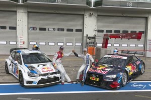 Sébastien Ogier (F), Mattias Ekström (S), Volkswagen Polo R WRC, Audi RS 5 DTM