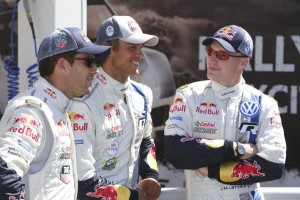 Sébastien Ogier (F), Andreas Mikkelsen (N), Jari-Matti Latvala (FIN) 